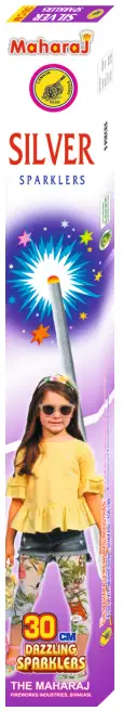 30CM Silver Sparklers - 10 Pcs